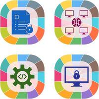 confidentiality and company network Icon vector