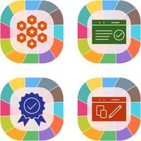 reputaion management and qc passed Icon vector