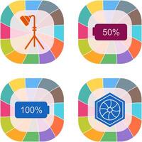 light stand and half battery Icon vector