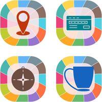 location and credit card Icon vector