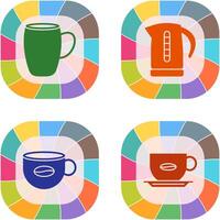 mug and kettle Icon vector