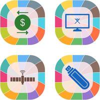 transaction and disconnected network Icon vector