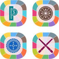 slot for coins and roulette With arrows Icon vector