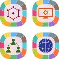 nodes and network setting Icon vector