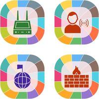 enrutador y señal icono vector