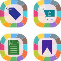 tag and cart Icon vector