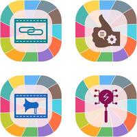 Link Optimization and Like Marketing Icon vector