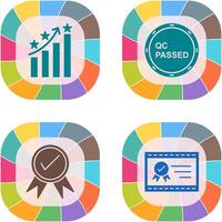 Reputation Management and QC Passed Icon vector