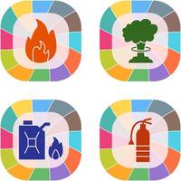 flame and bomb blast Icon vector