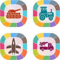 Tank and Tractor Icon vector