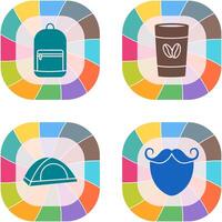 Backpack and Coffee Icon vector