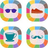 Sunglasses and Shoe Icon vector