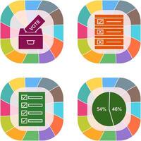 Casting Vote and Ballot Paper Icon vector