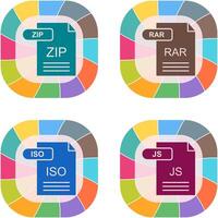 ZIP and RAR Icon vector