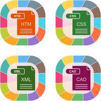 HTM and CSS Icon vector