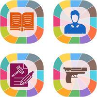 Book and Judge Icon vector