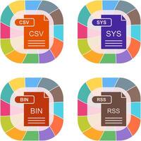 CSV and SYS Icon vector