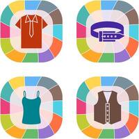 Shirt and Tie and Belt Icon vector