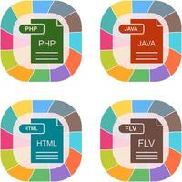 PHP and Java Icon vector