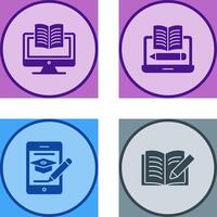 Digital Learning and Written Icon vector