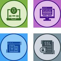Downlaod and Layout Icon vector