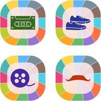 Casette and Sneakers Icon vector