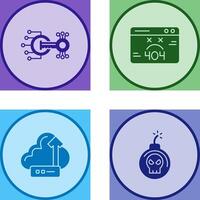 Encryption and 404 Error Icon vector
