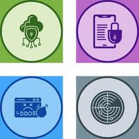 Data Protection and Smart Phone Icon vector