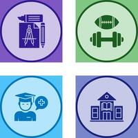 Study Tools and Sport Faculty Icon vector