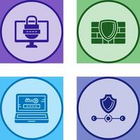 Password and Firewall Icon vector