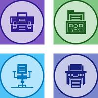 Briefcase and Folder Icon vector