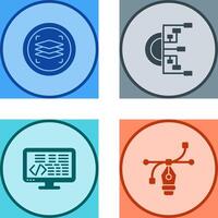 Layers and Flowchart Icon vector