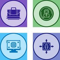 Briefcase and User Icon vector