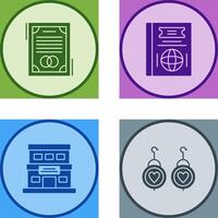 Wedding and Passport Icon vector