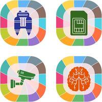 Jetpack and Sim Card Icon vector