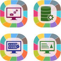 digital marketing and database management Icon vector