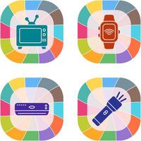 Television and Smart Watch Icon vector