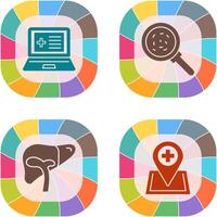 Laptop and Analytics Icon vector