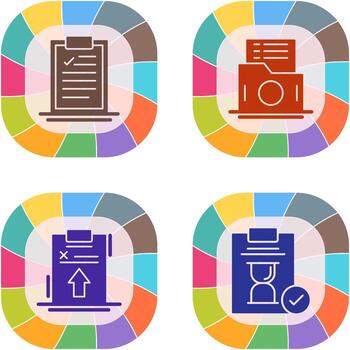 portapapeles y lista carpeta icono vector