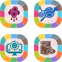 Data Protection and Data Research Icon vector