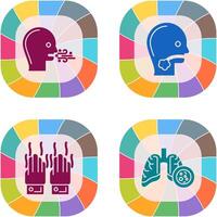 Bad Breath and Throat Cancer Icon vector