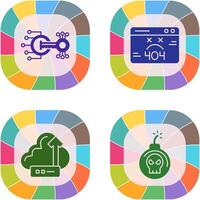 Encryption and 404 Error Icon vector