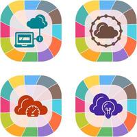 Laptop and Cloud Icon vector