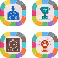 Package and Trophy Icon vector