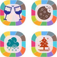 Wine and Cookie Icon vector