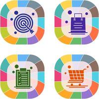 Shopping Bag and Target Icon vector