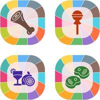 Meat and Candy Icon vector