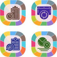 Time Management and Refresh Icon vector