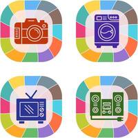 Digital Camera and Washing Icon vector