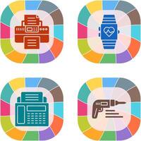 Smartwatch and Printer Icon vector